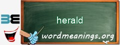 WordMeaning blackboard for herald